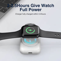 Mini Magnetic Wireless Power Bank 1800Mah for Samsung & Apple Watch Portable Charging Solution for Smartwatch